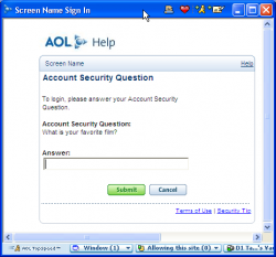 AIM security-question